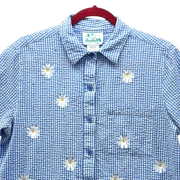 Quacker Factory Vintage Capri Pants Set Blue Medium - Picture 9 of 16